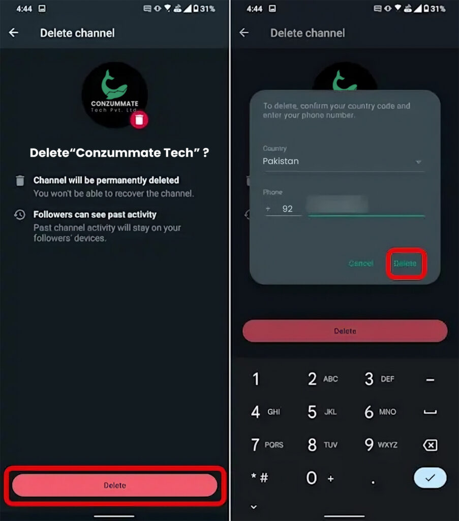 How to Delete a WhatsApp Channel